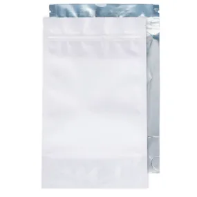 14g x 100 Mylar Smell Proof Bags Clear Front/White Back