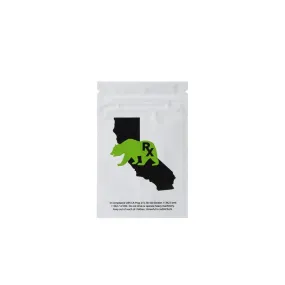 1g x 30 Cali Bear White/Clear Barrier Mylar Smell Proof Bags