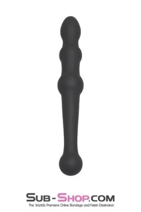 2715M      Mini Slim Beginner’s Double Ended Silicone Anal Dildo - LAST CHANCE - Final Closeout!