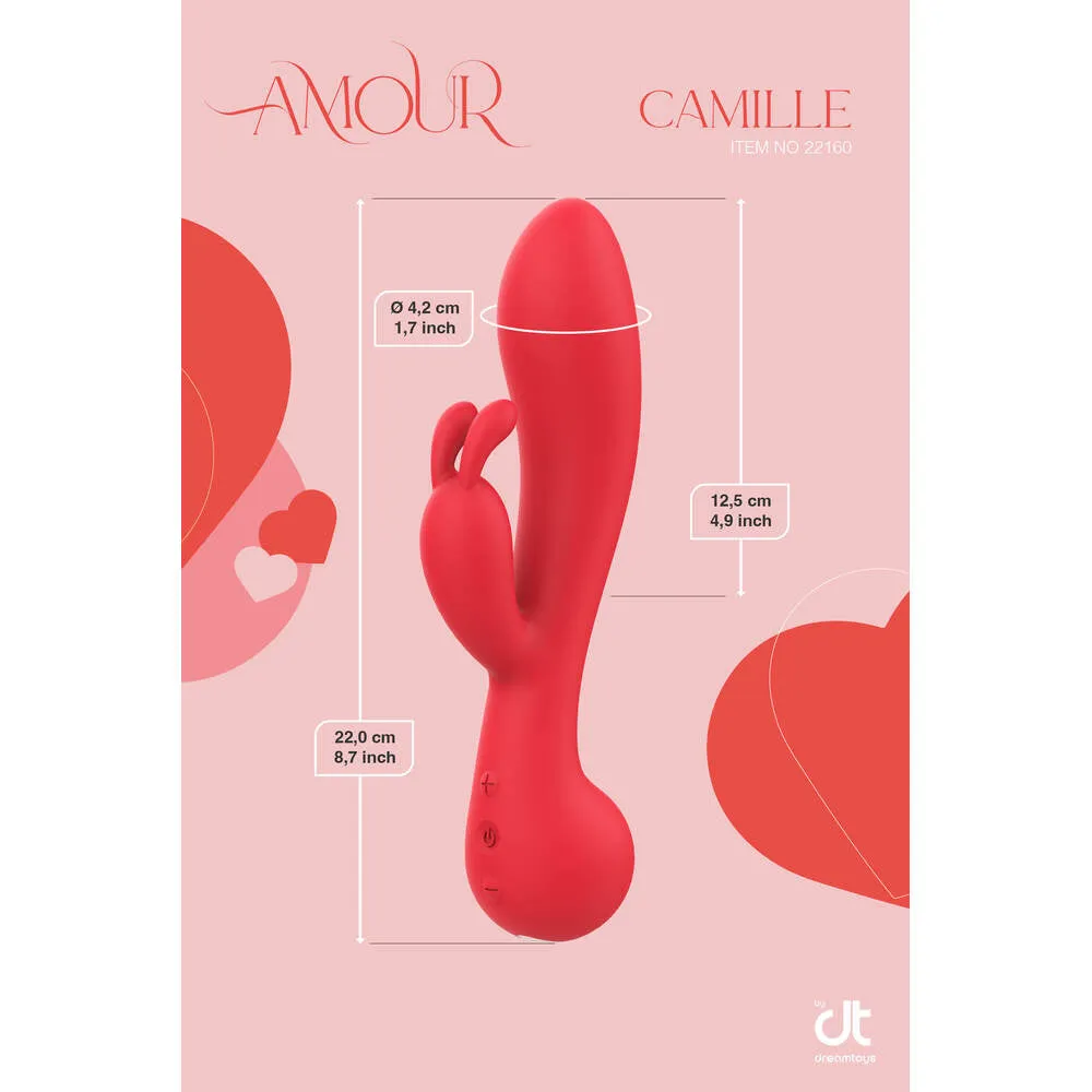 Amour Rabbit Duo Vibrator Camille Red