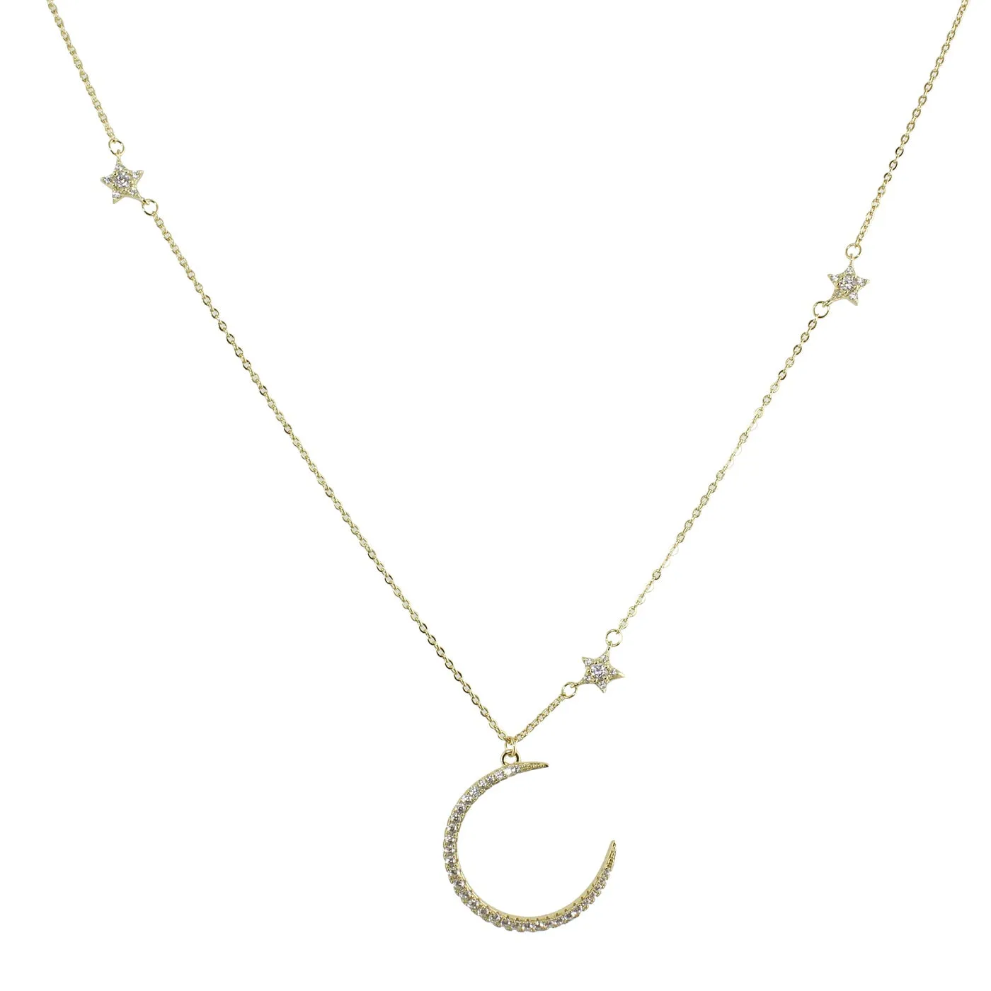 CRESCENT MOON & STAR NECKLACE