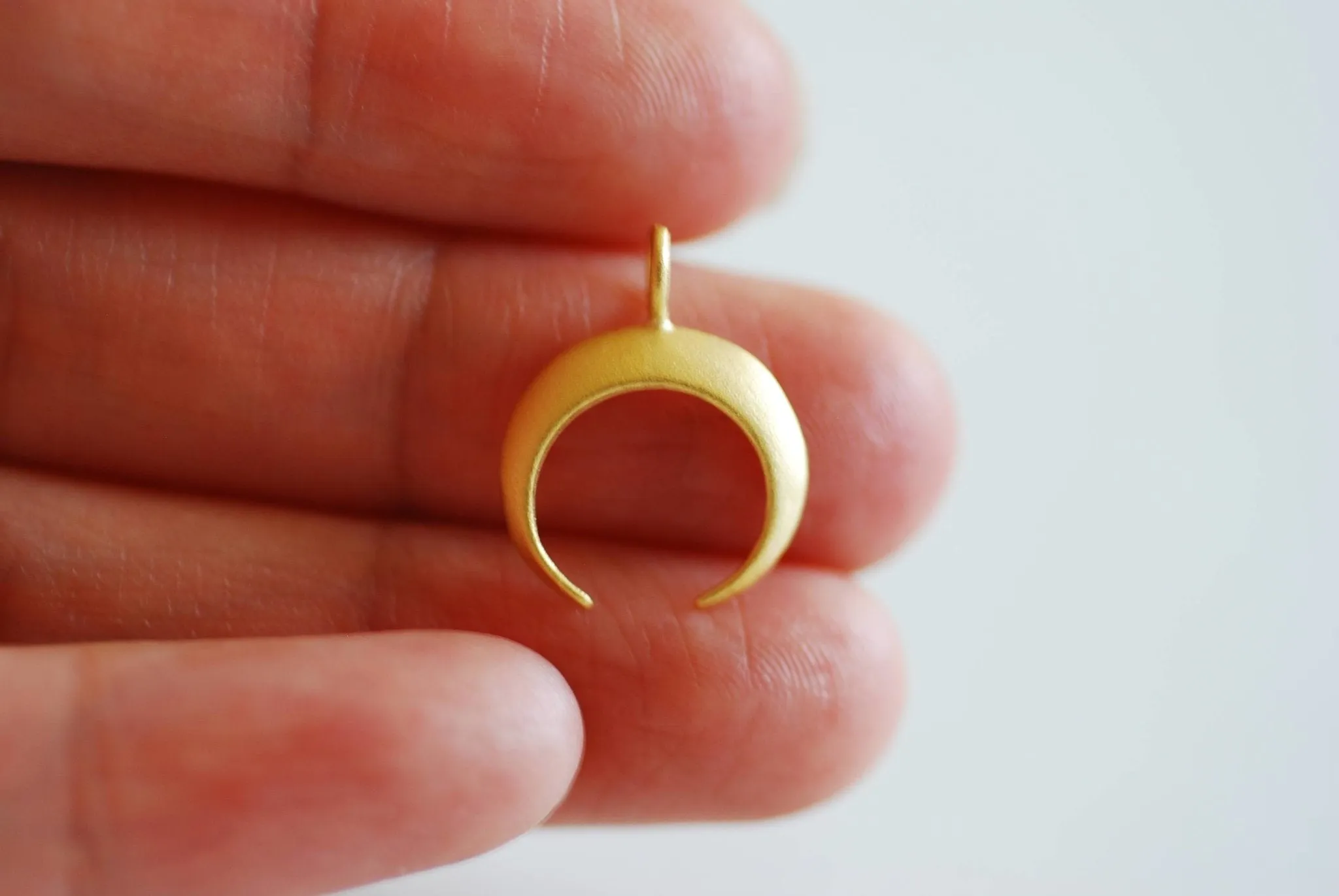 Crescent Moon Wholesale Charm Pendant- Choose Sterling Silver, Gold, Rose Gold, Half moon charm pendant, Crescent Moon, Tusk Charm, Moon Charm, 365