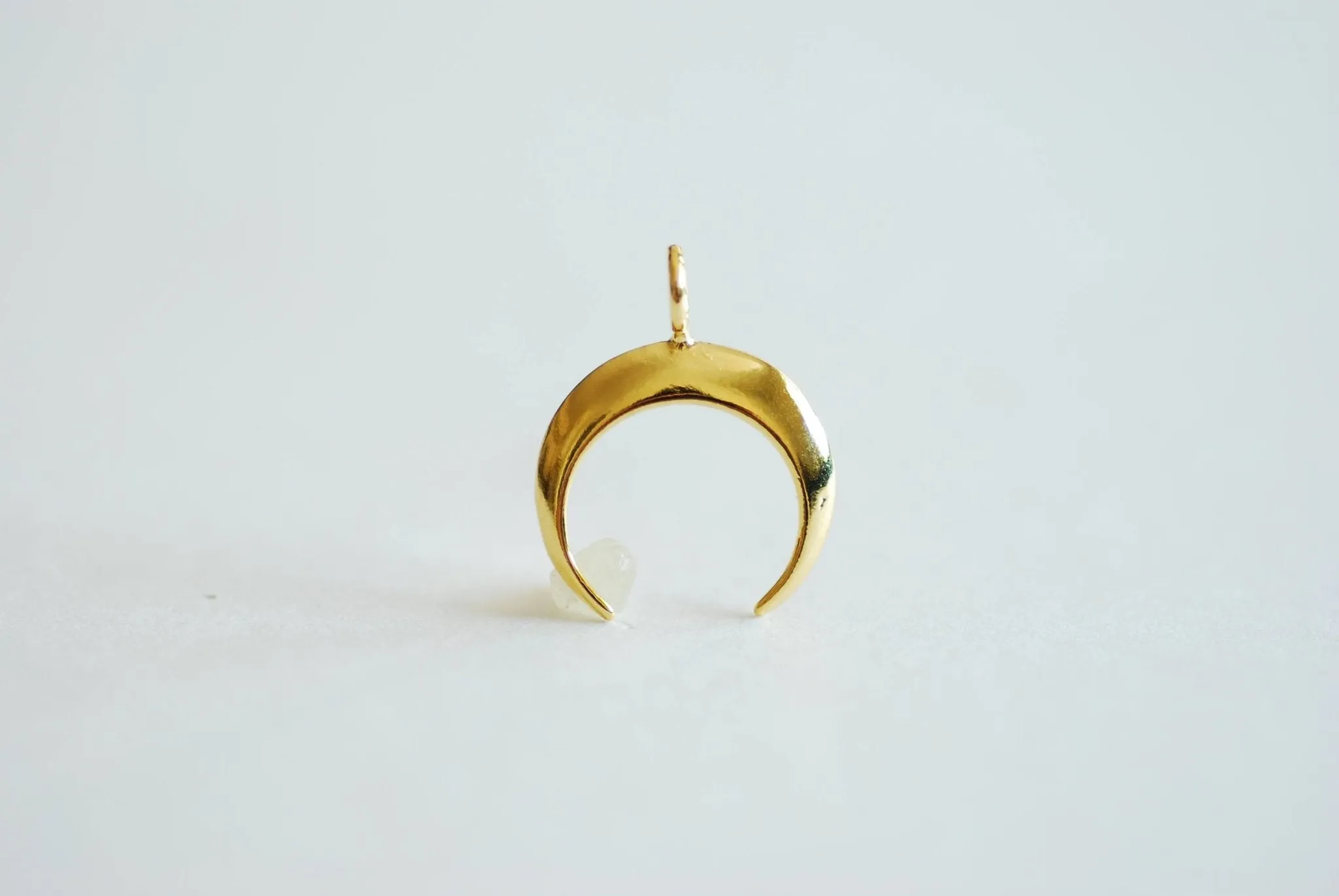 Crescent Moon Wholesale Charm Pendant- Choose Sterling Silver, Gold, Rose Gold, Half moon charm pendant, Crescent Moon, Tusk Charm, Moon Charm, 365