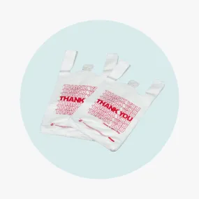 Heavy Duty T Shirt Bags Large 20 mic - White