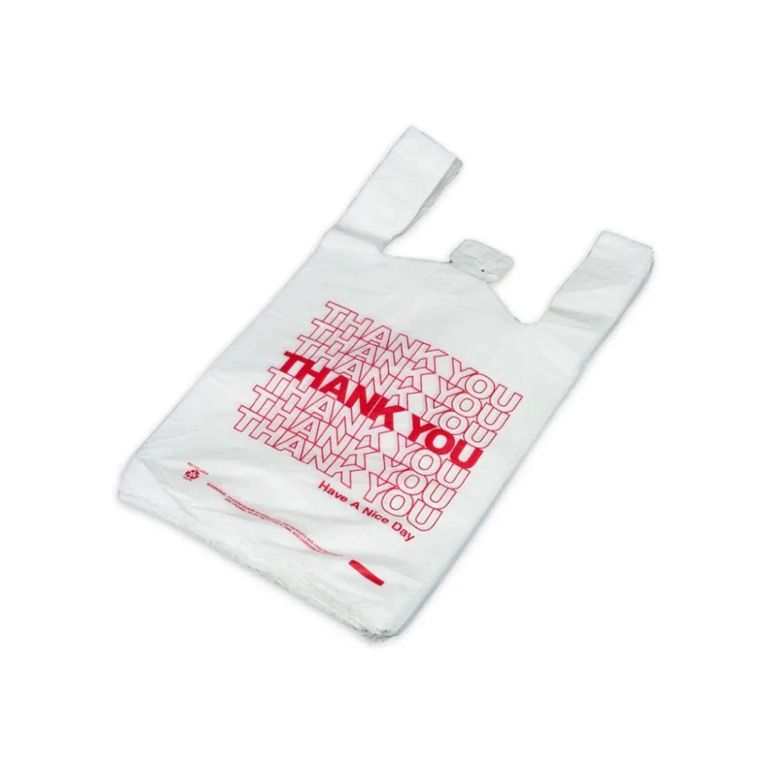 Heavy Duty T Shirt Bags Large 20 mic - White