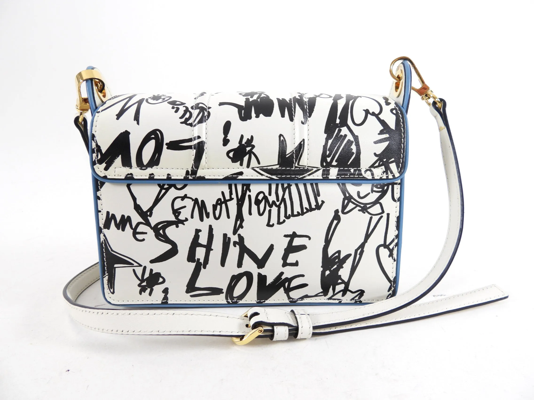 Lanvin Black White Graffiti Print Jiiji Shoulder Bag