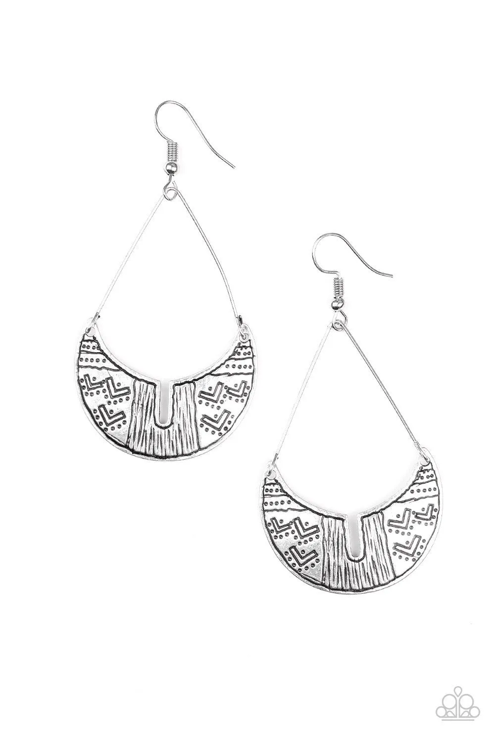 Paparazzi Trading Post Trending Silver Earrings