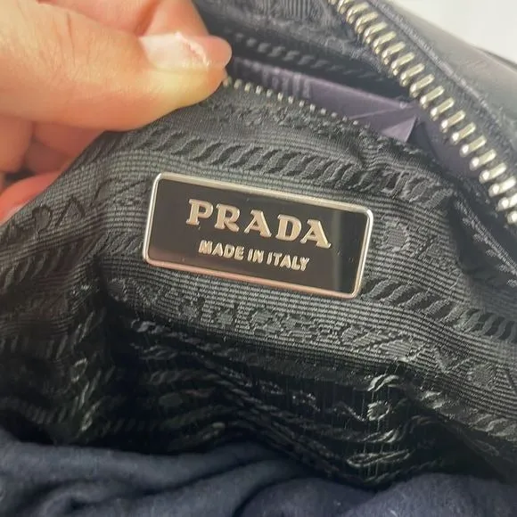 PradaBlackNylon Leather Satchel Bag